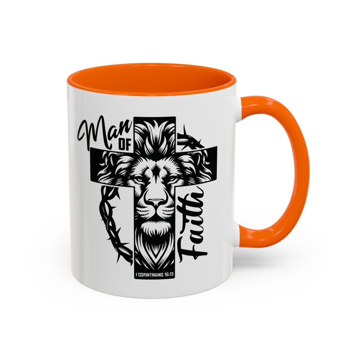 Faith Based Accent Coffee Mug (11oz & 15oz) - Man of Faith | Mug by atgodanddesigns