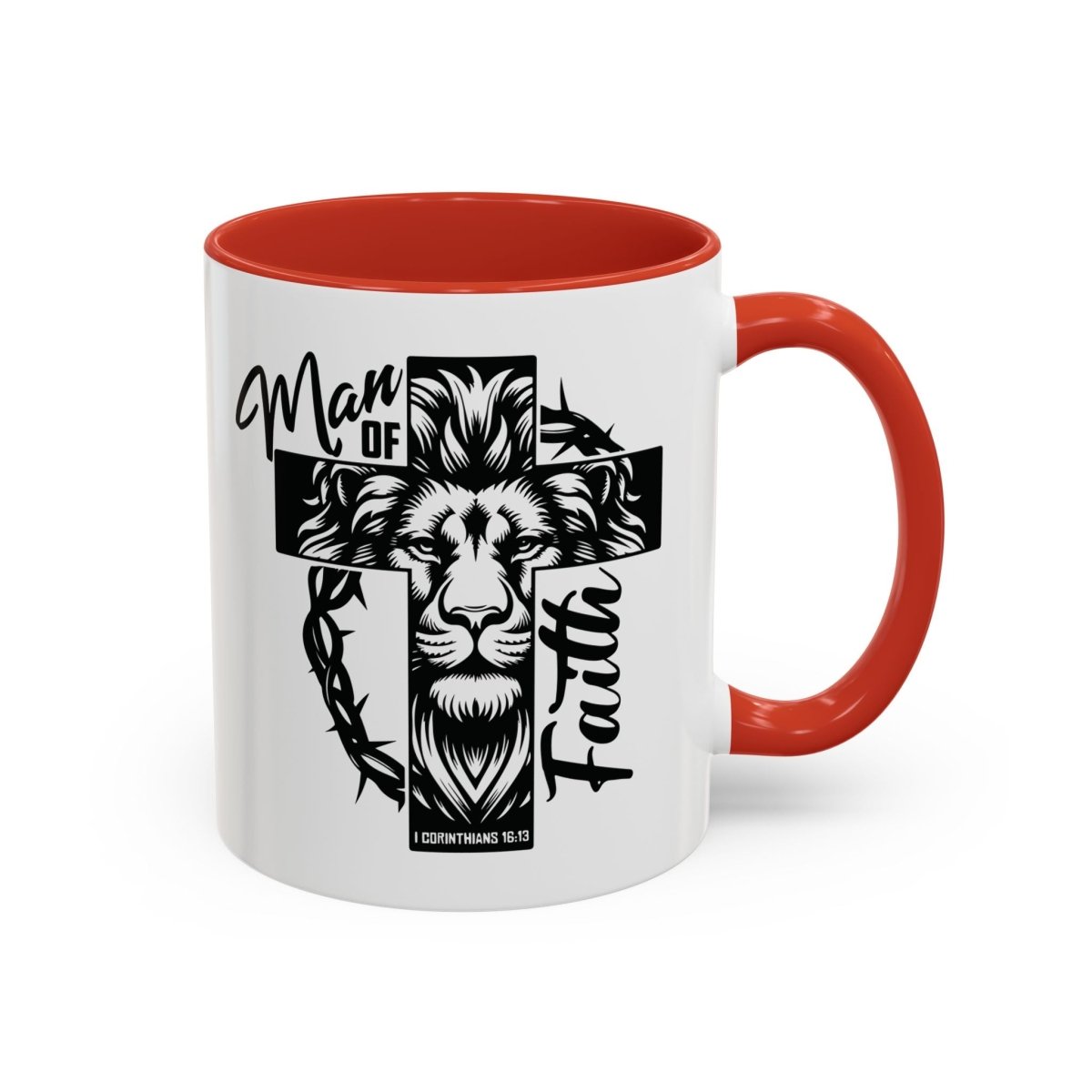 Faith Based Accent Coffee Mug (11oz & 15oz) - Man of Faith | Mug by atgodanddesigns
