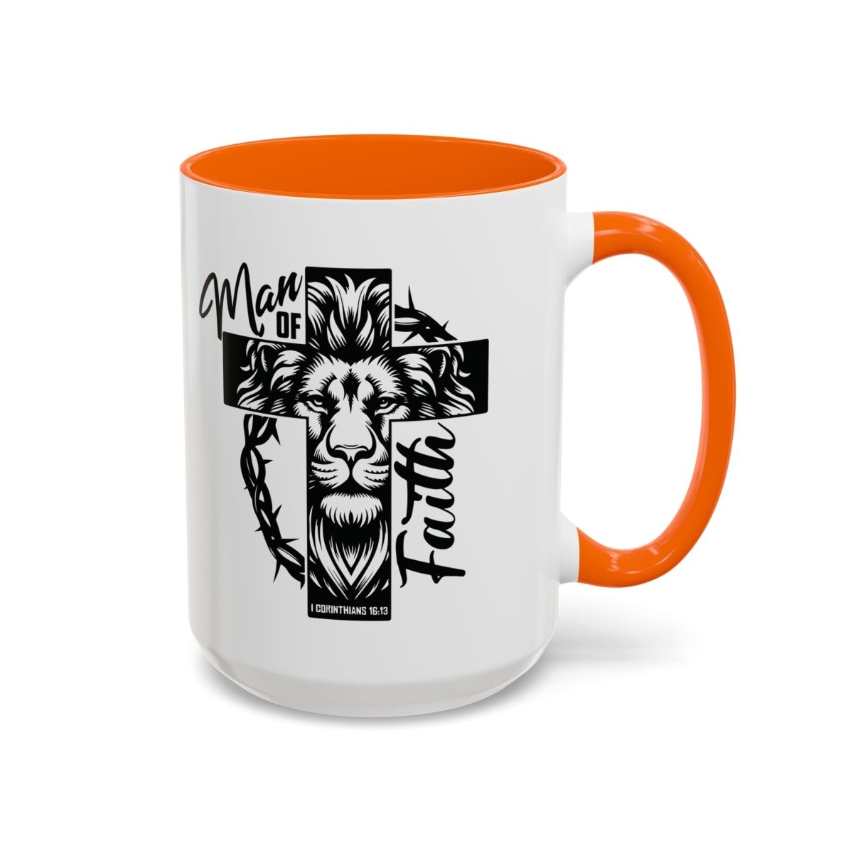Faith Based Accent Coffee Mug (11oz & 15oz) - Man of Faith | Mug by atgodanddesigns