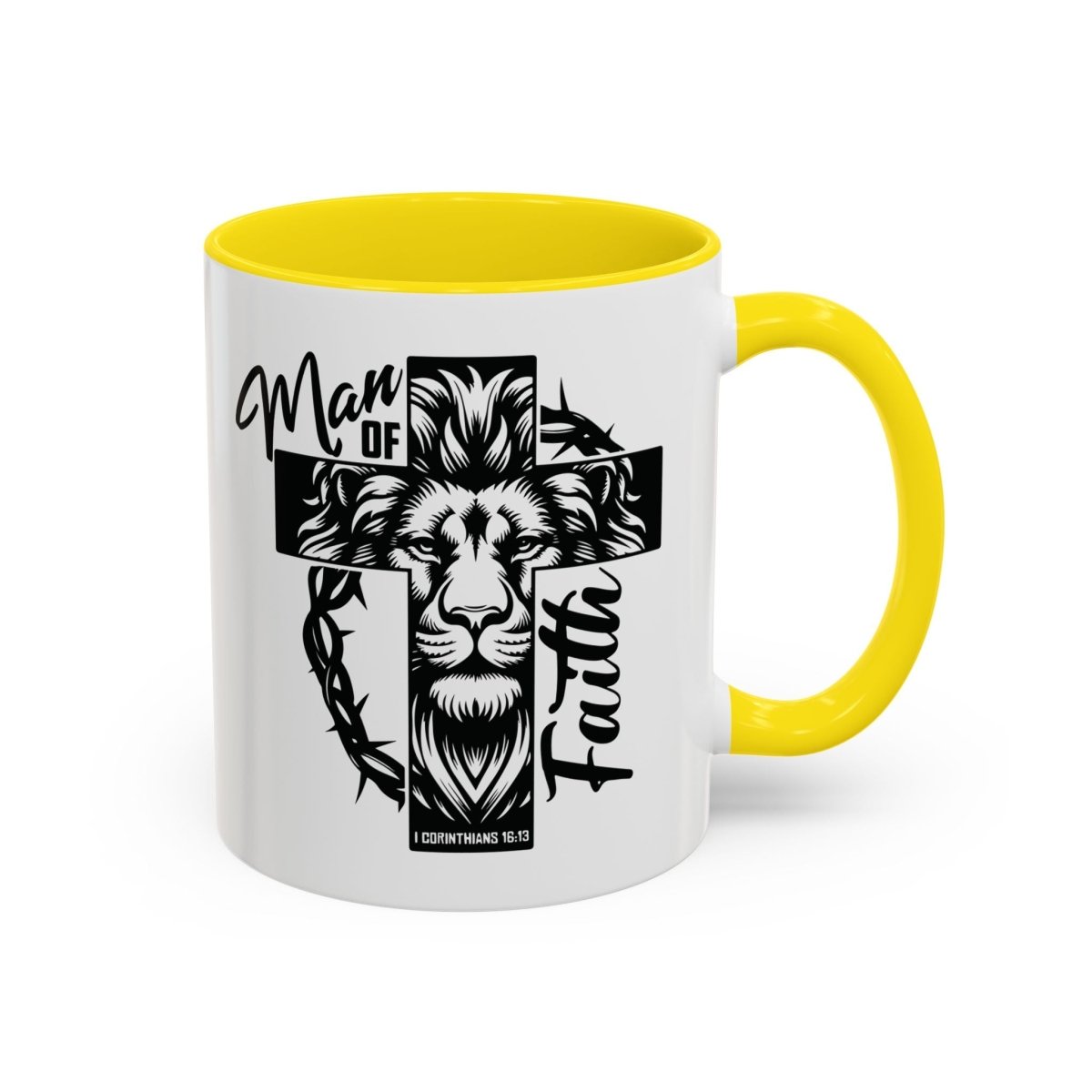 Faith Based Accent Coffee Mug (11oz & 15oz) - Man of Faith | Mug by atgodanddesigns