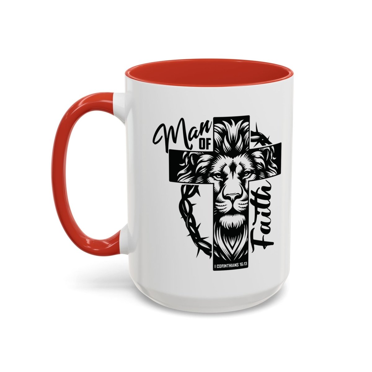 Faith Based Accent Coffee Mug (11oz & 15oz) - Man of Faith | Mug by atgodanddesigns