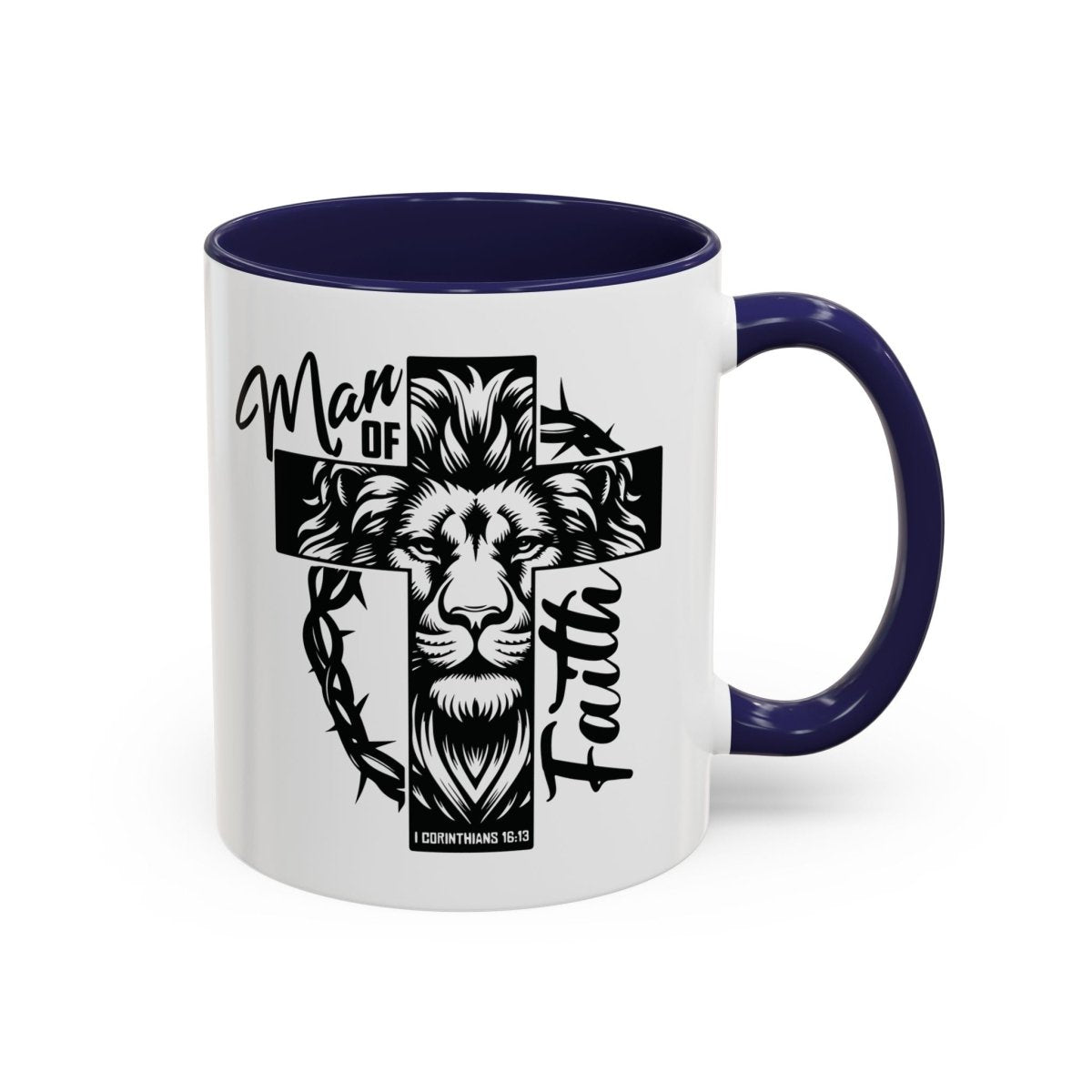 Faith Based Accent Coffee Mug (11oz & 15oz) - Man of Faith | Mug by atgodanddesigns