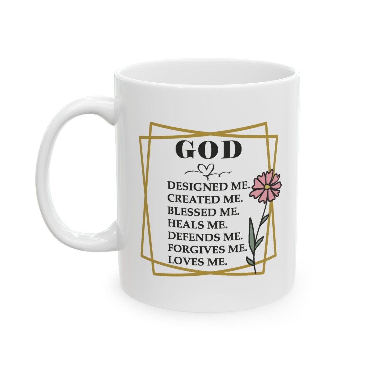 Faith Based Ceramic Mug (11 oz, 15 oz) - God | Mug by atgodanddesigns