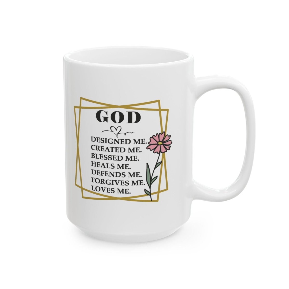 Faith Based Ceramic Mug (11 oz, 15 oz) - God | Mug by atgodanddesigns