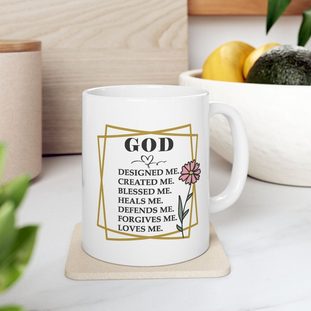 Faith Based Ceramic Mug (11 oz, 15 oz) - God | Mug by atgodanddesigns