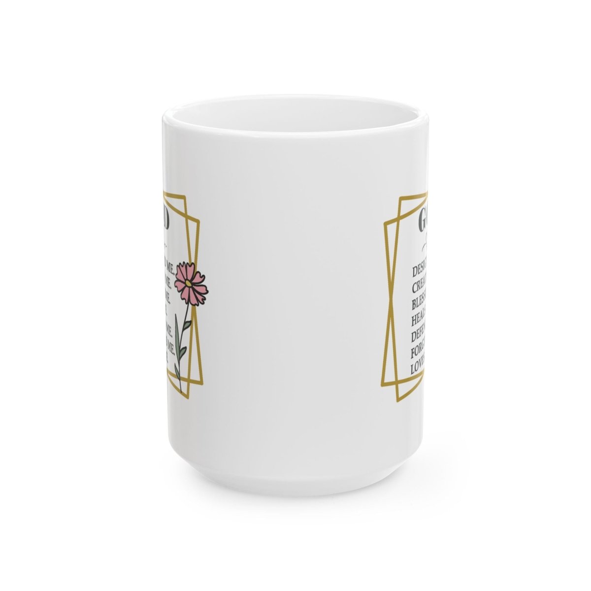 Faith Based Ceramic Mug (11 oz, 15 oz) - God | Mug by atgodanddesigns