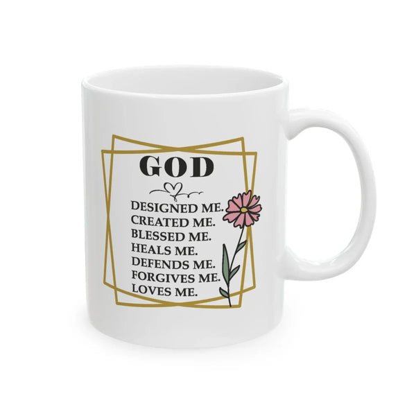 Faith Based Ceramic Mug (11 oz, 15 oz) - God | Mug by atgodanddesigns