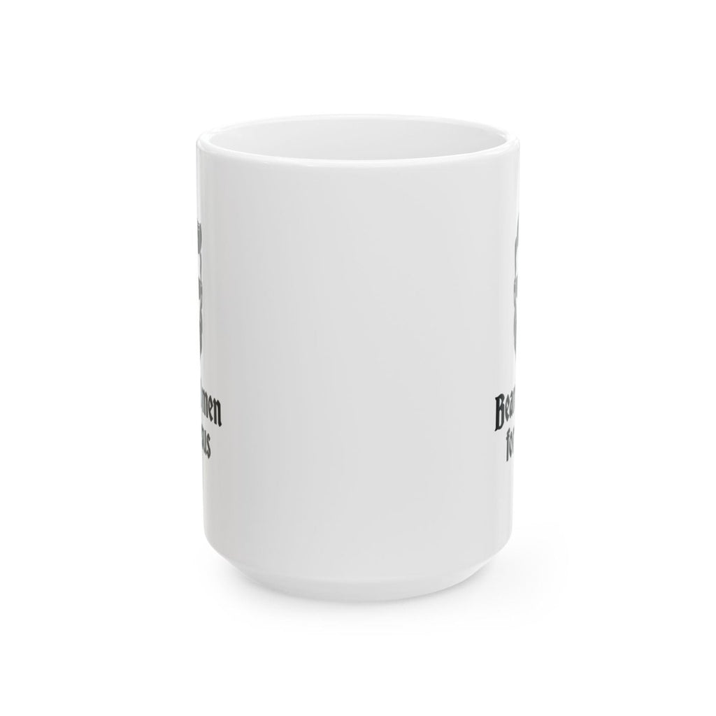 Faith Based Ceramic Mug (11oz, 15oz) - Bearded Men for Jesus | Mug by atgodanddesigns
