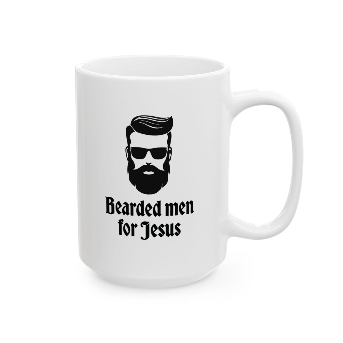 Faith Based Ceramic Mug (11oz, 15oz) - Bearded Men for Jesus | Mug by atgodanddesigns