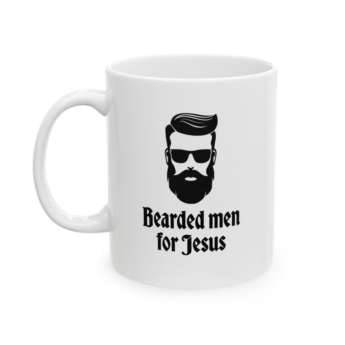 Faith Based Ceramic Mug (11oz, 15oz) - Bearded Men for Jesus | Mug by atgodanddesigns