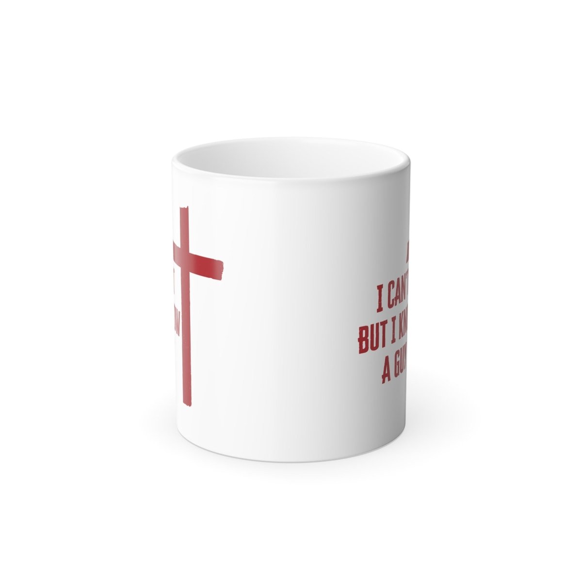 Faith Based Color Morphing Mug 11oz - I Can't But I Know A Guy | Mug by atgodanddesigns