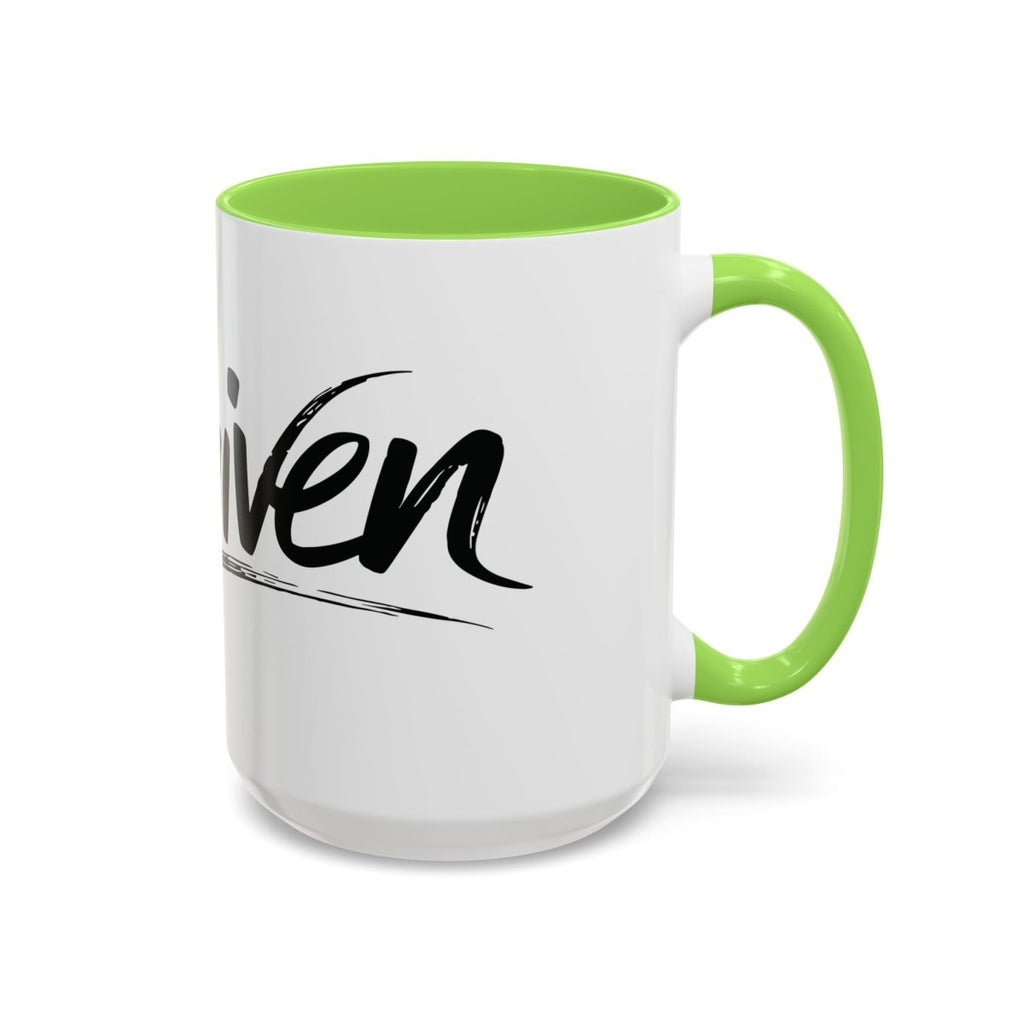 Faith Based Colorful Mugs (11oz, 15oz) - Forgiven | Mug by atgodanddesigns