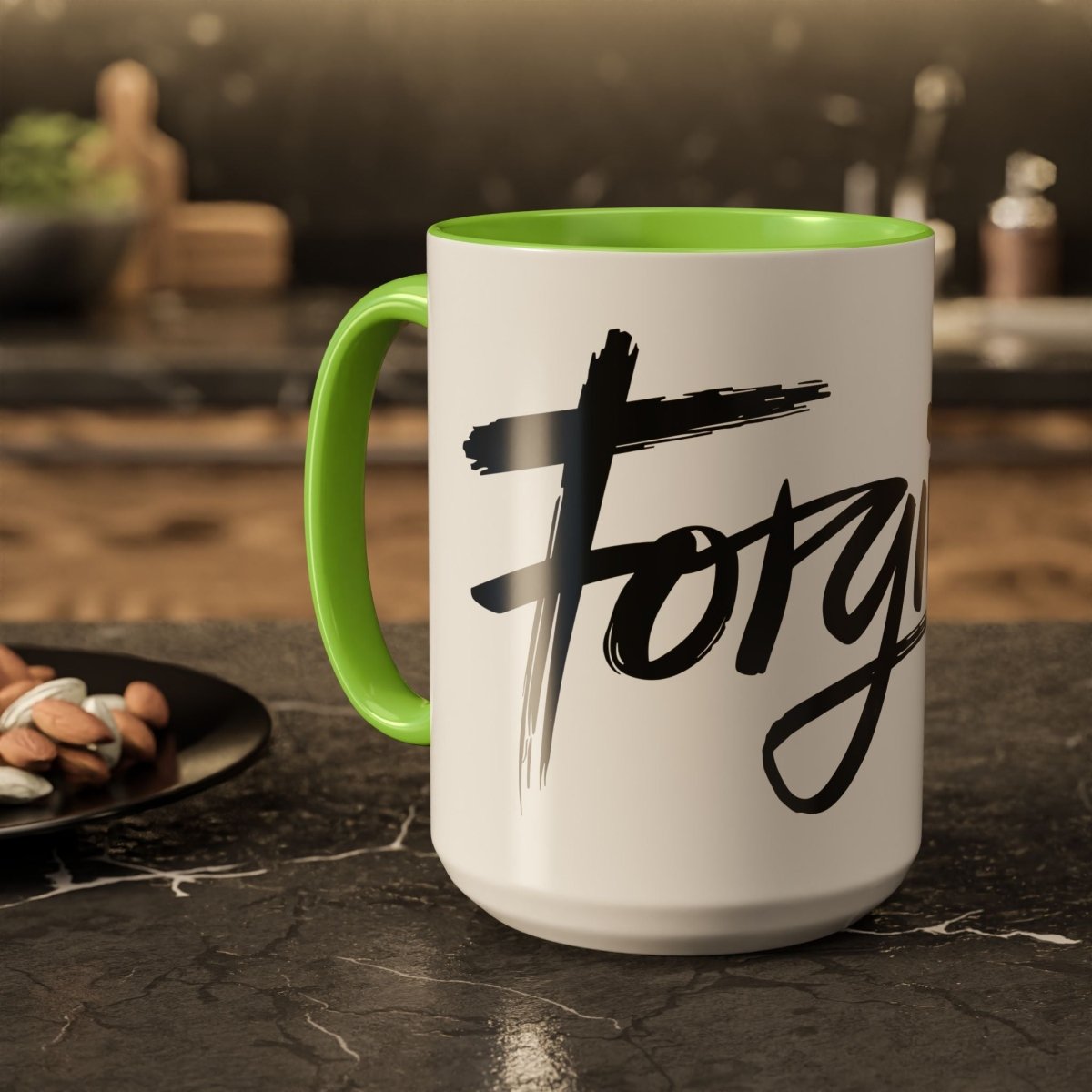 Faith Based Colorful Mugs (11oz, 15oz) - Forgiven | Mug by atgodanddesigns