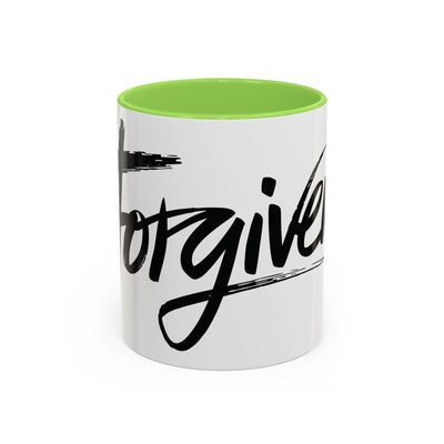 Faith Based Colorful Mugs (11oz, 15oz) - Forgiven | Mug by atgodanddesigns
