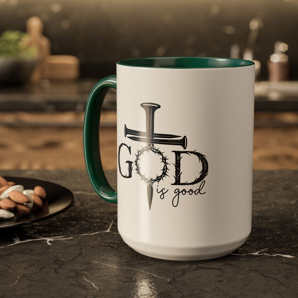 Faith Based Colorful Mugs (11oz, 15oz) - God Is Good | Mug by atgodanddesigns