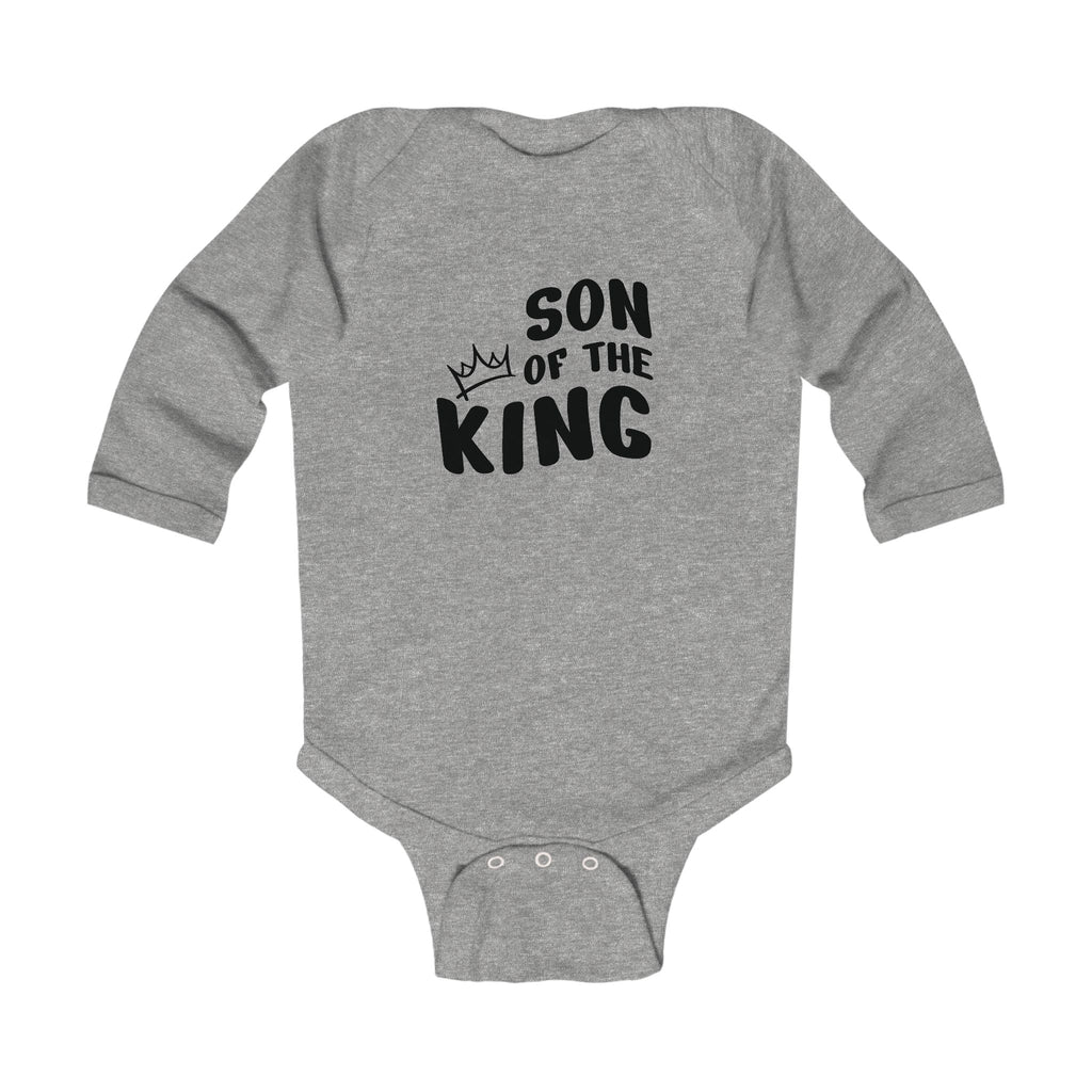 Faith Based Infant Boys Long Sleeve Onesie - Son Of The King | Kids clothes by atgodanddesigns