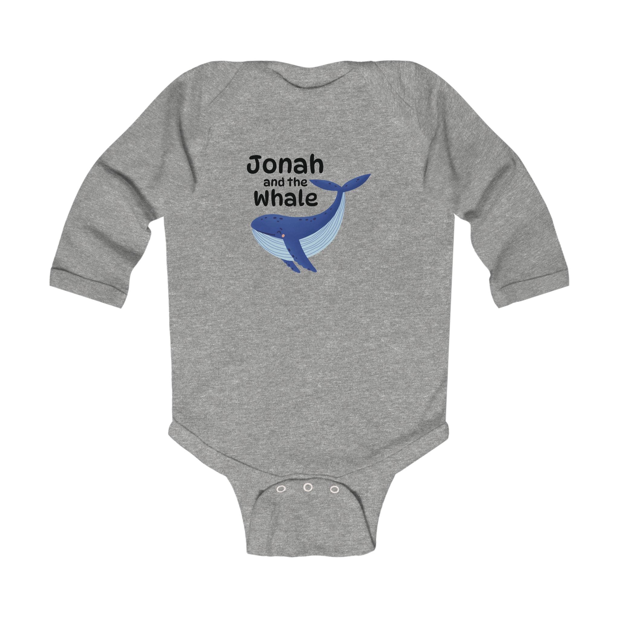 Faith Based Infant Long Sleeve Onesie - Jonah And The Whale | Kids clothes by atgodanddesigns