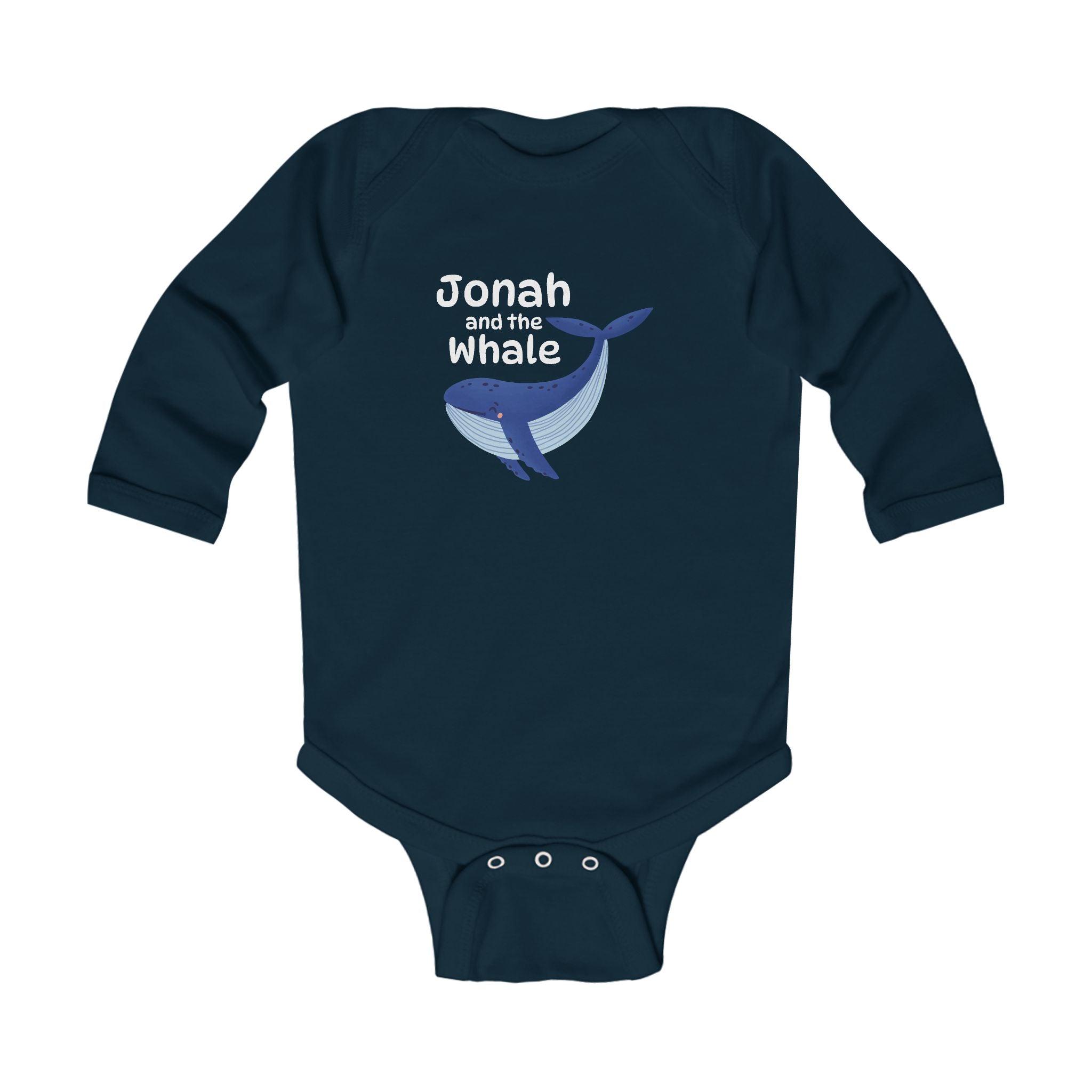 Faith Based Infant Long Sleeve Onesie - Jonah And The Whale | Kids clothes by atgodanddesigns