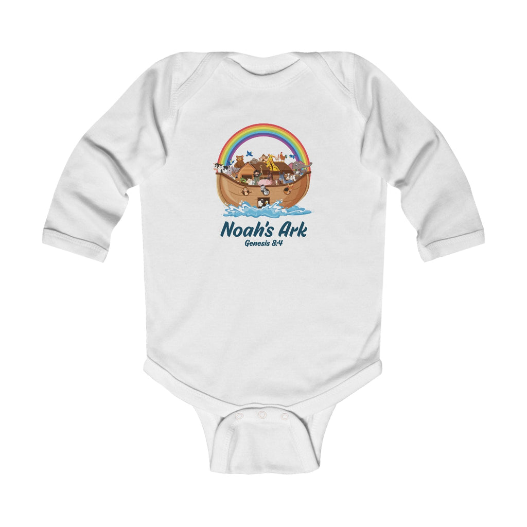 Faith Based Infant Long Sleeve Onesie - Noah's Ark | Kids clothes by atgodanddesigns