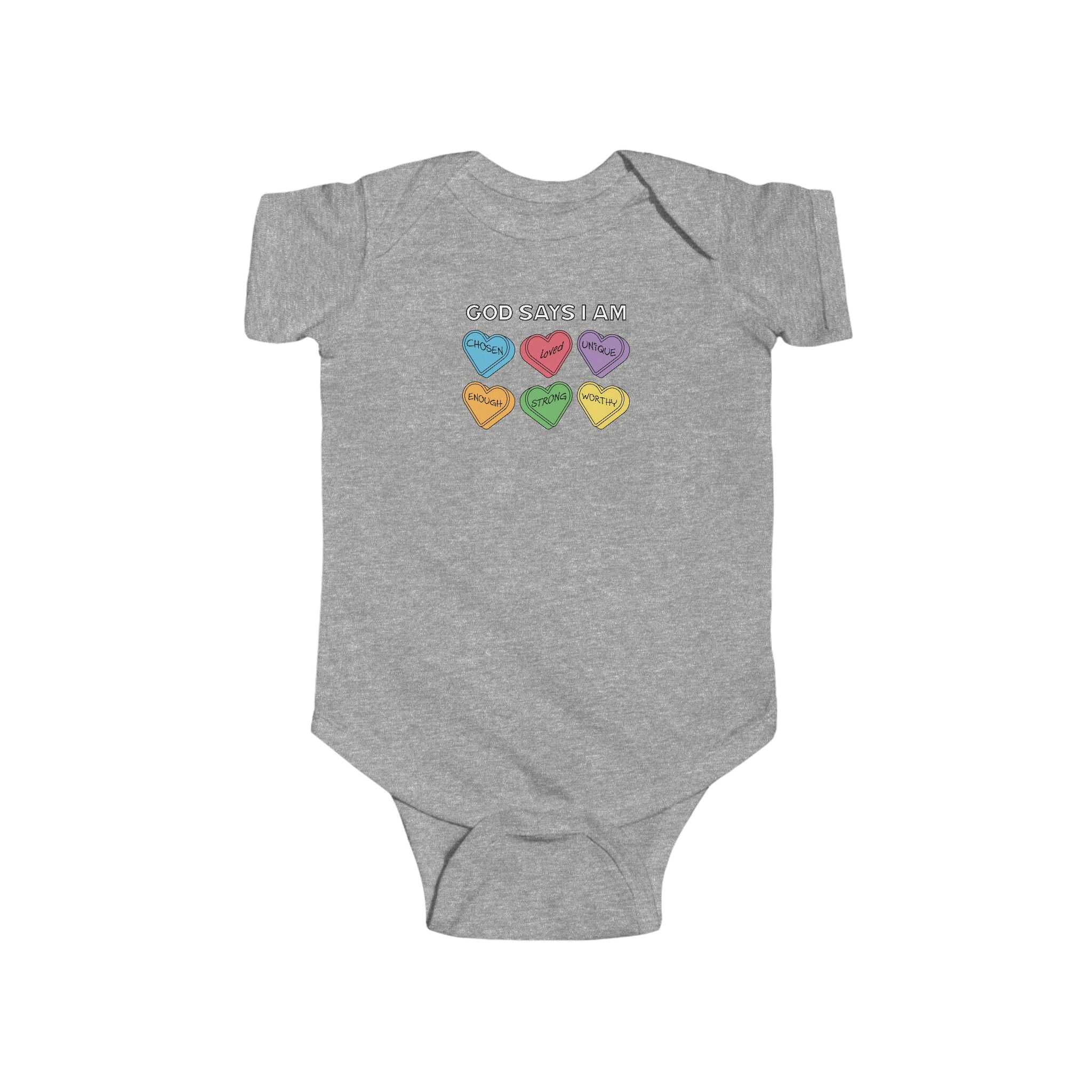 Faith Based Infant Onesie - God Says I Am | Kids clothes by atgodanddesigns