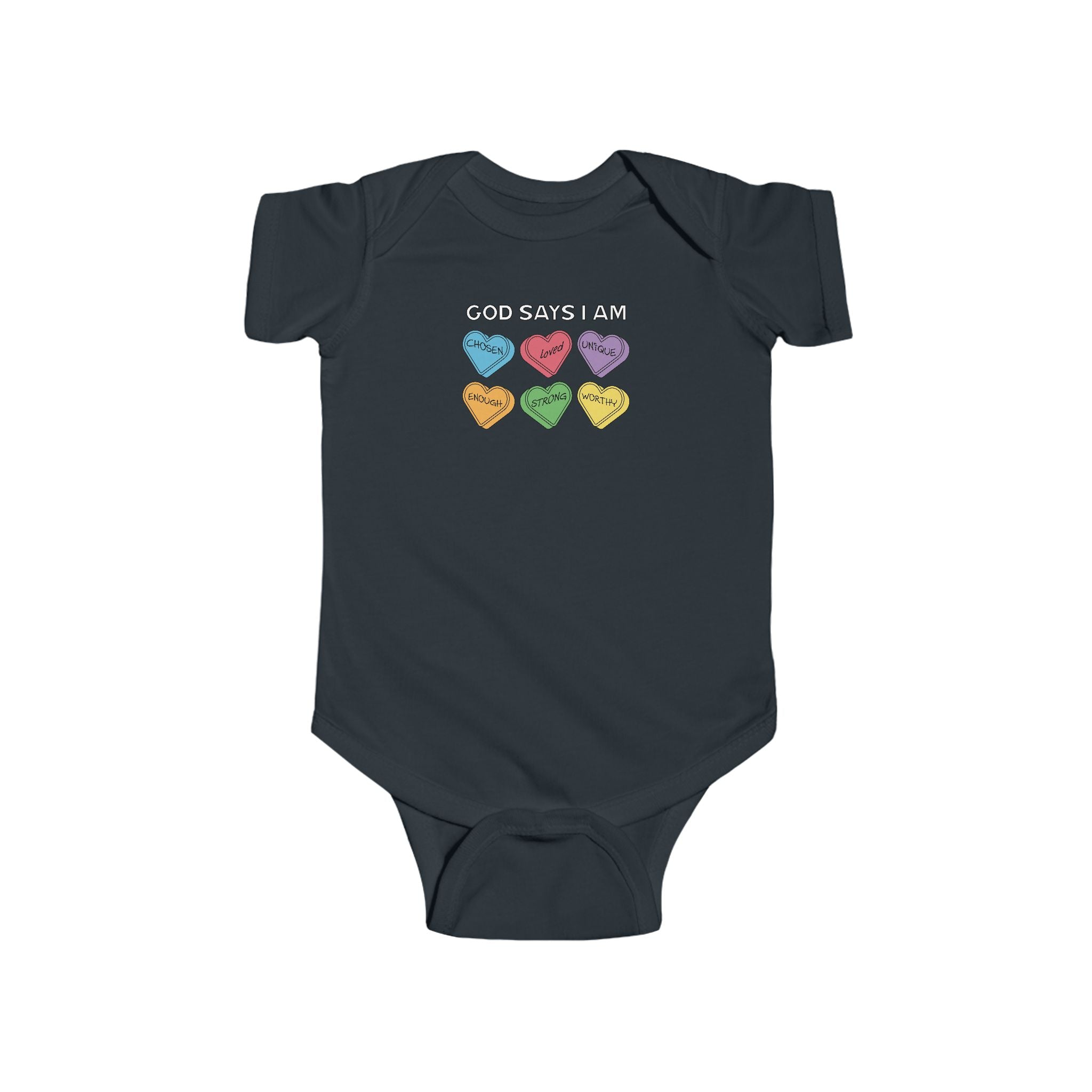 Faith Based Infant Onesie - God Says I Am | Kids clothes by atgodanddesigns