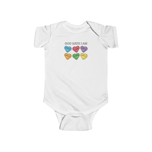Faith Based Infant Onesie - God Says I Am | Kids clothes by atgodanddesigns
