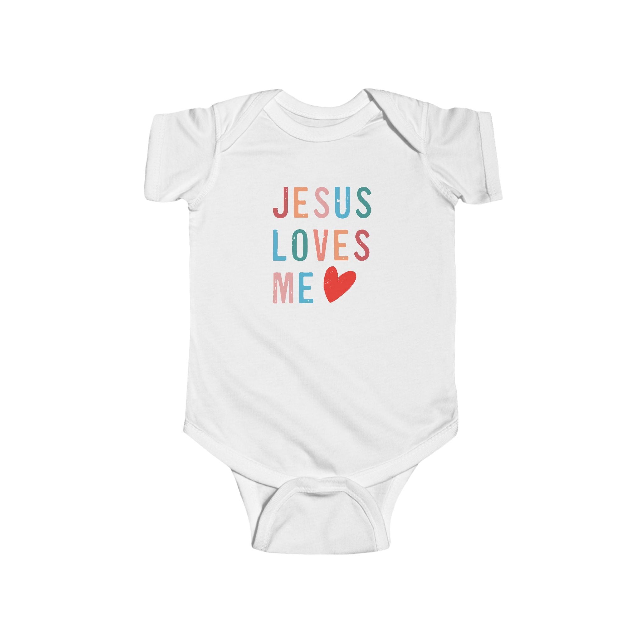 Faith Based Infant Onesie - Jesus Loves Me | Kids clothes by atgodanddesigns