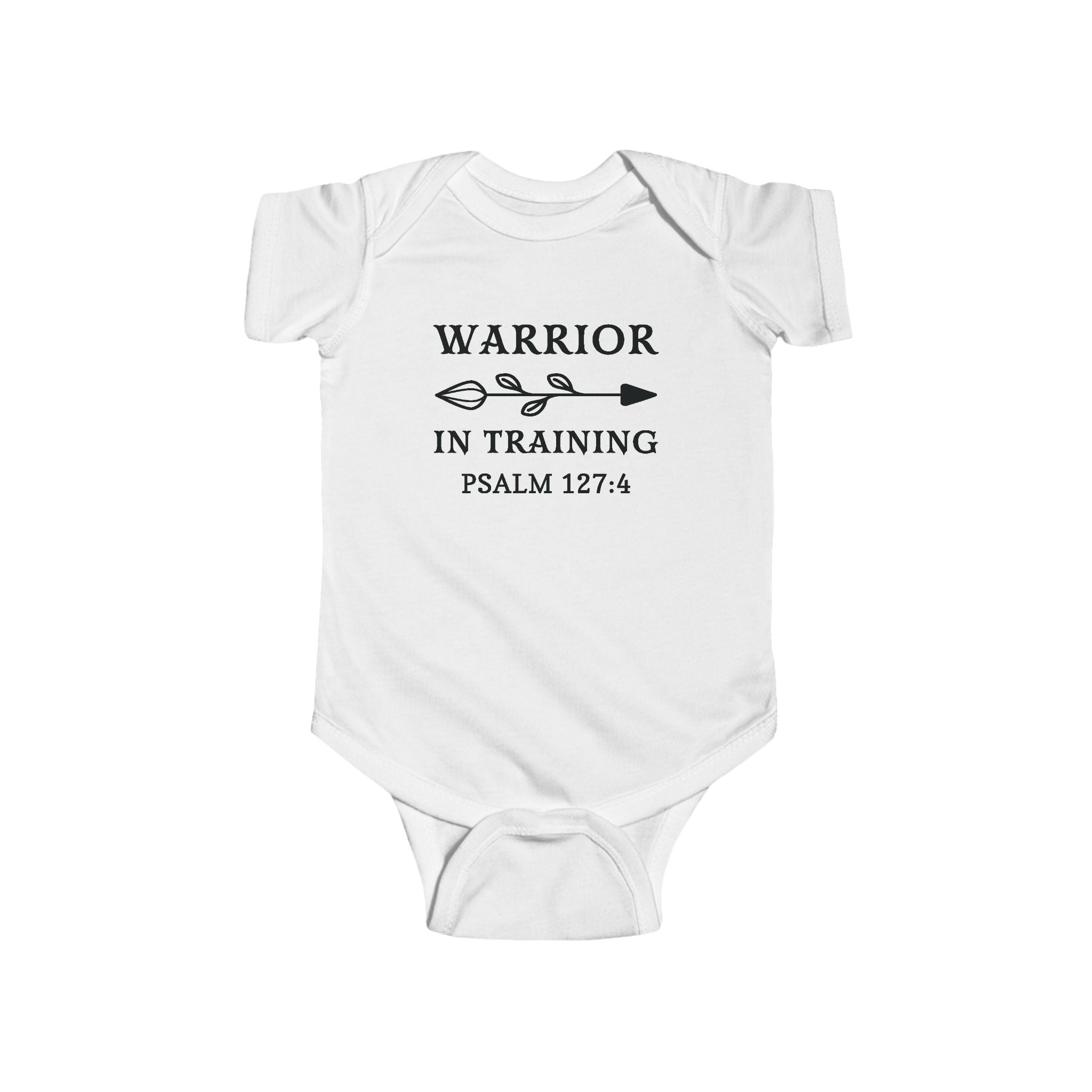 Faith Based Infant Tee - Warrior In Training | Kids clothes by atgodanddesigns