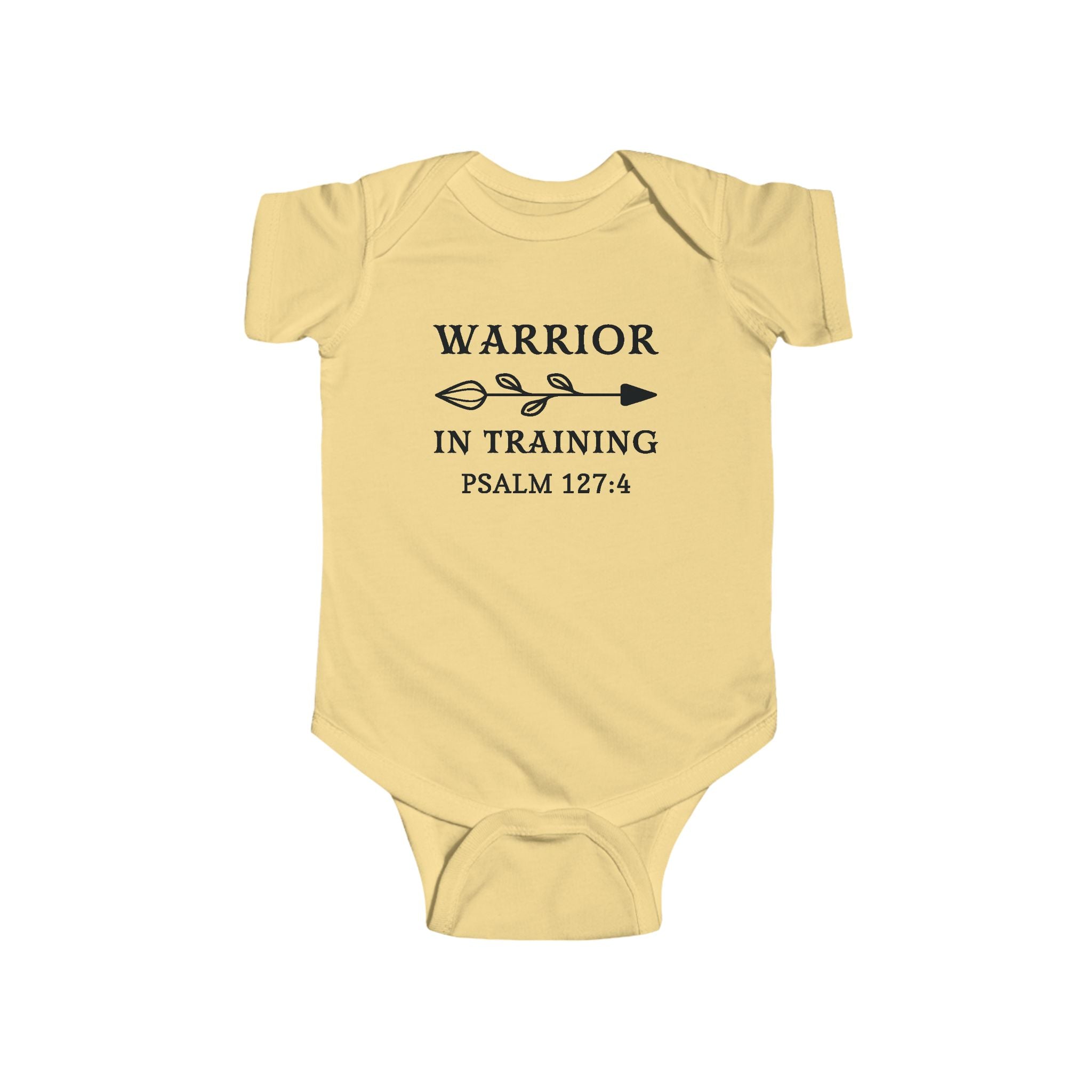 Faith Based Infant Tee - Warrior In Training | Kids clothes by atgodanddesigns