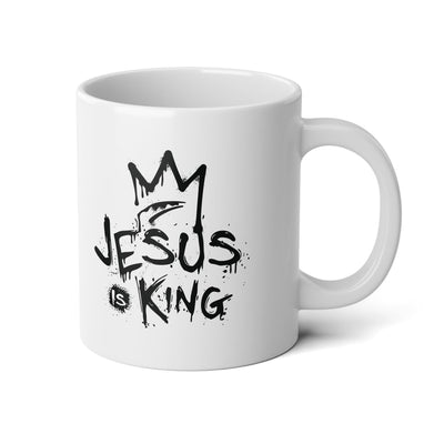 Faith Based Jumbo Mug, 20oz - Jesus Is King | Mug by atgodanddesigns