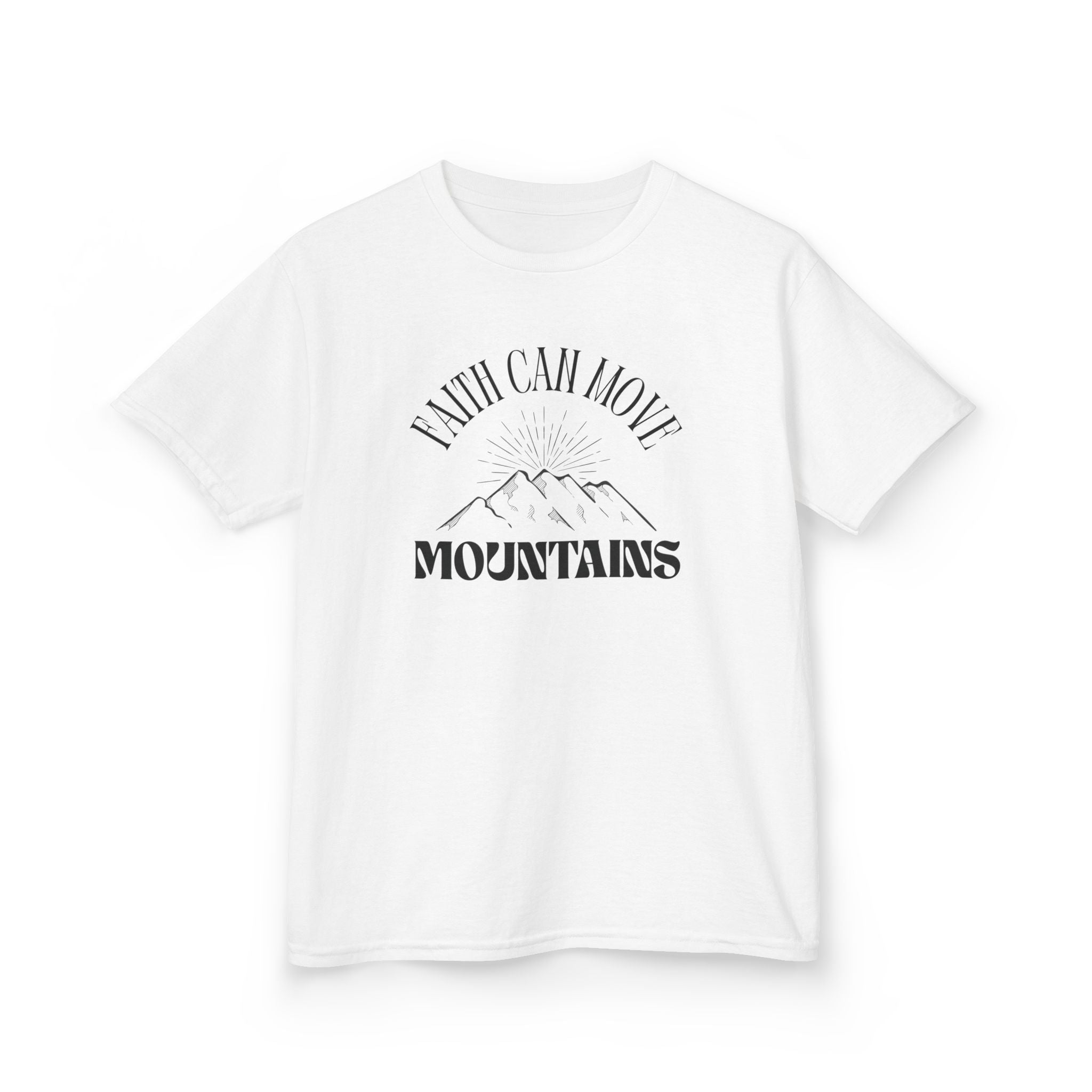 Faith Based Kids T-Shirt - Faith Can Move Mountains | Kids clothes by atgodanddesigns