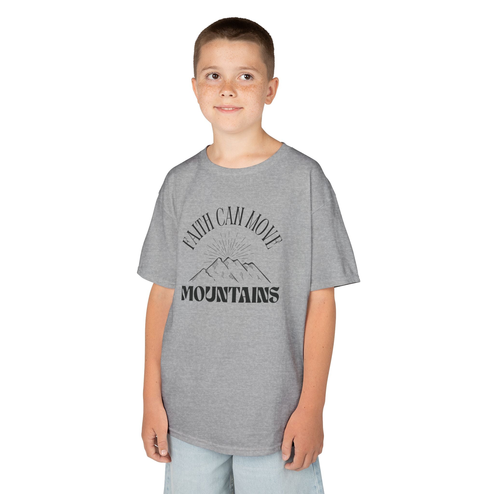 Faith Based Kids T-Shirt - Faith Can Move Mountains | Kids clothes by atgodanddesigns