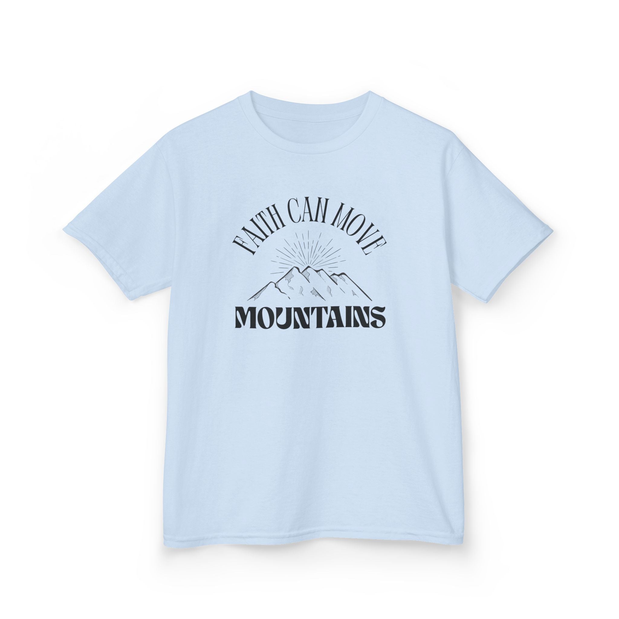 Faith Based Kids T-Shirt - Faith Can Move Mountains | Kids clothes by atgodanddesigns