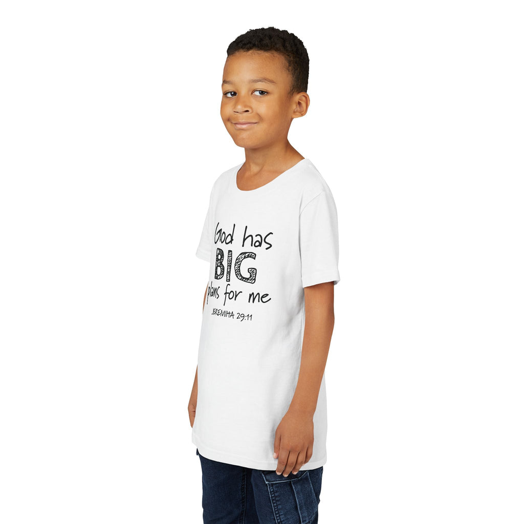 Faith Based Kids T-Shirt - God has big plans for me print | Kids clothes by atgodanddesigns
