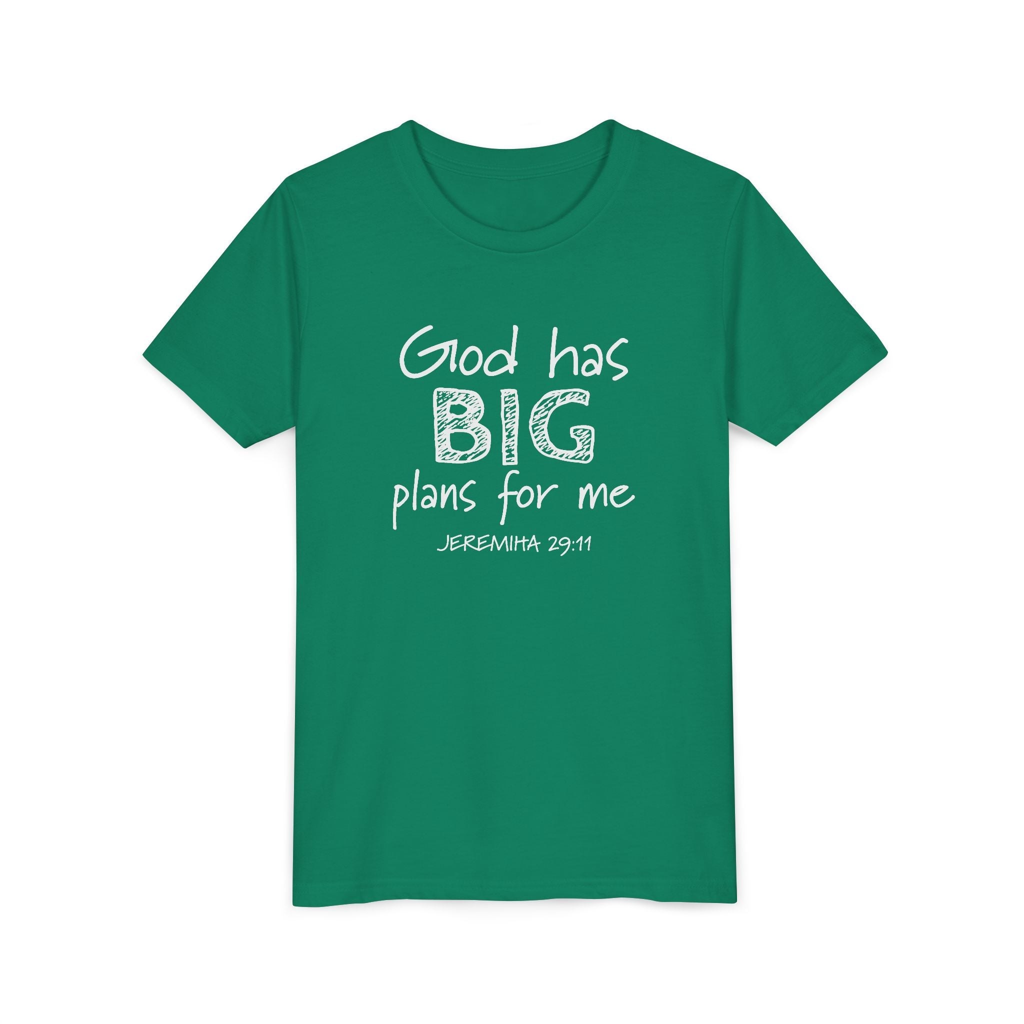 Faith Based Kids T-Shirt - God has big plans for me print | Kids clothes by atgodanddesigns