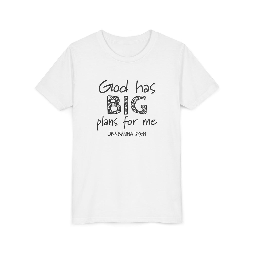 Faith Based Kids T-Shirt - God has big plans for me print | Kids clothes by atgodanddesigns