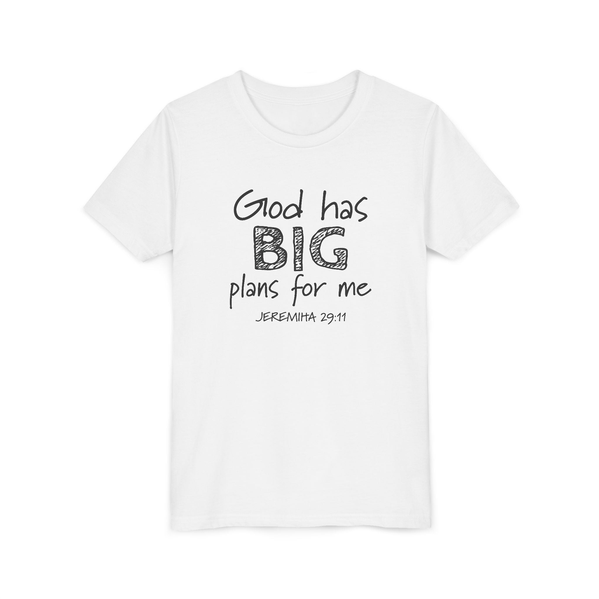 Faith Based Kids T-Shirt - God has big plans for me print | Kids clothes by atgodanddesigns