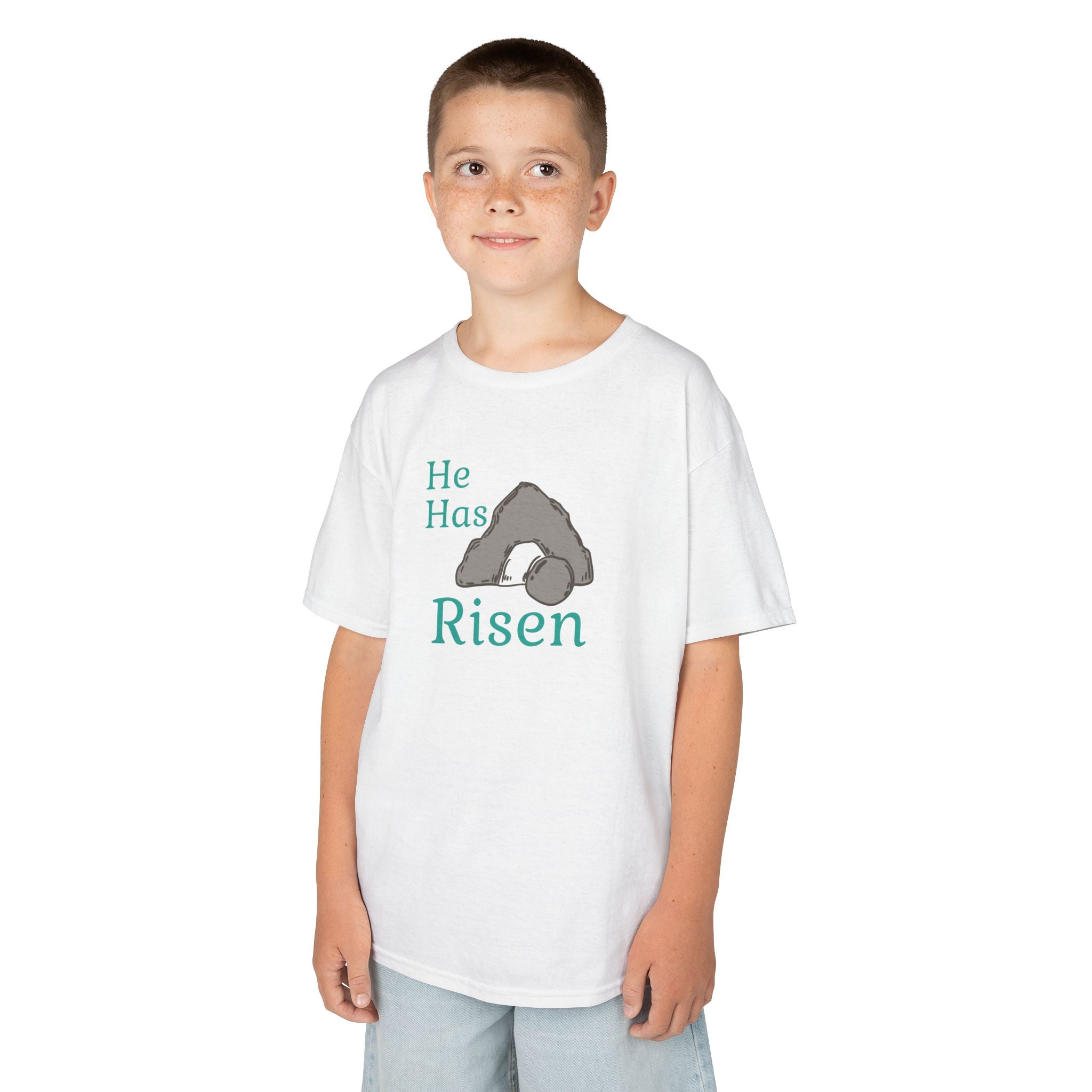 Faith Based Kids T-Shirt - 'He has Risen' | Kids clothes by atgodanddesigns