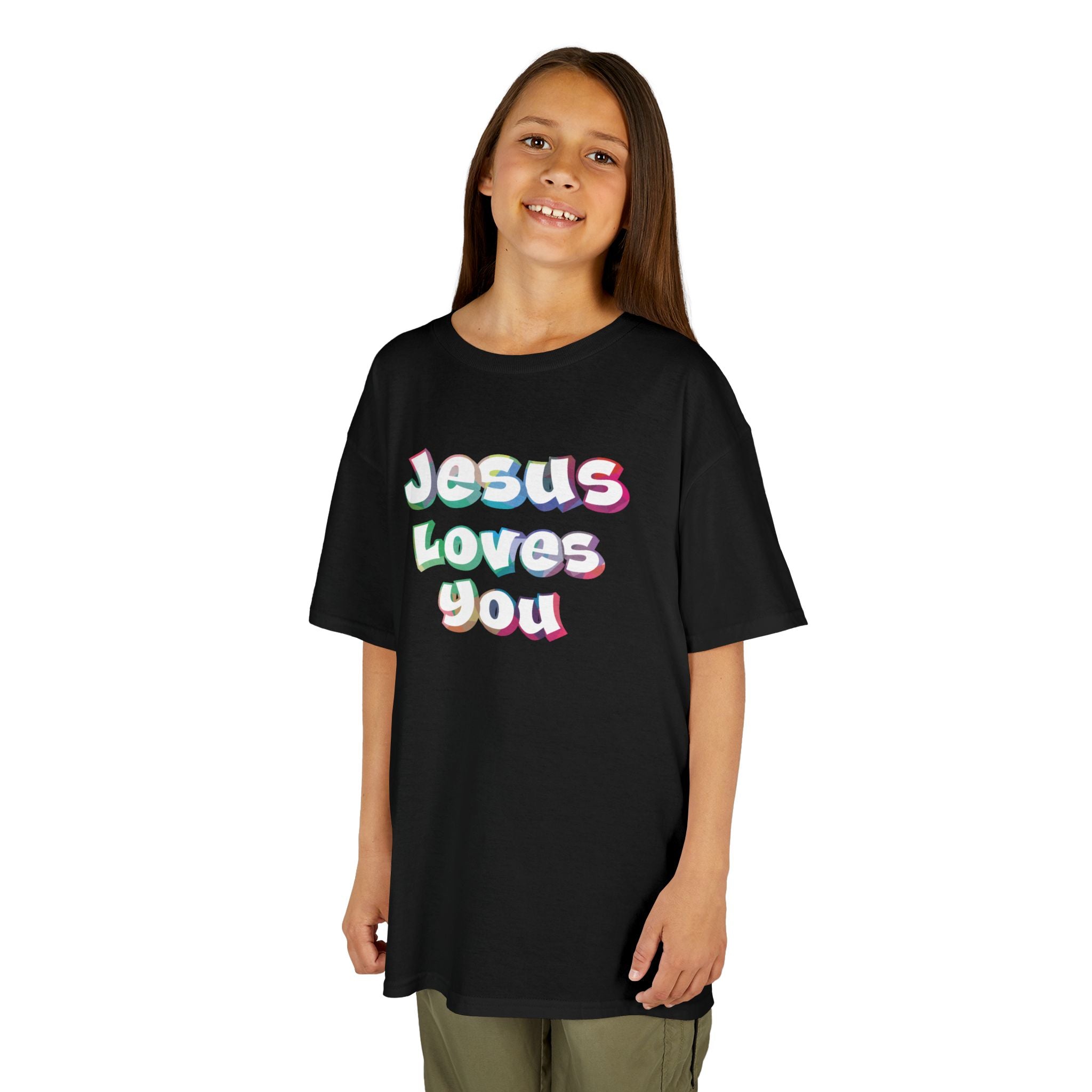 Faith Based Kids T-Shirt - Jesus Loves You Shirt | Kids clothes by atgodanddesigns