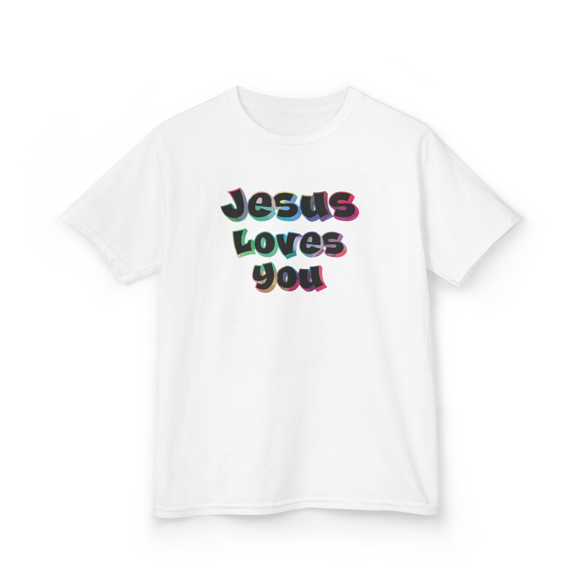 Faith Based Kids T-Shirt - Jesus Loves You Shirt | Kids clothes by atgodanddesigns