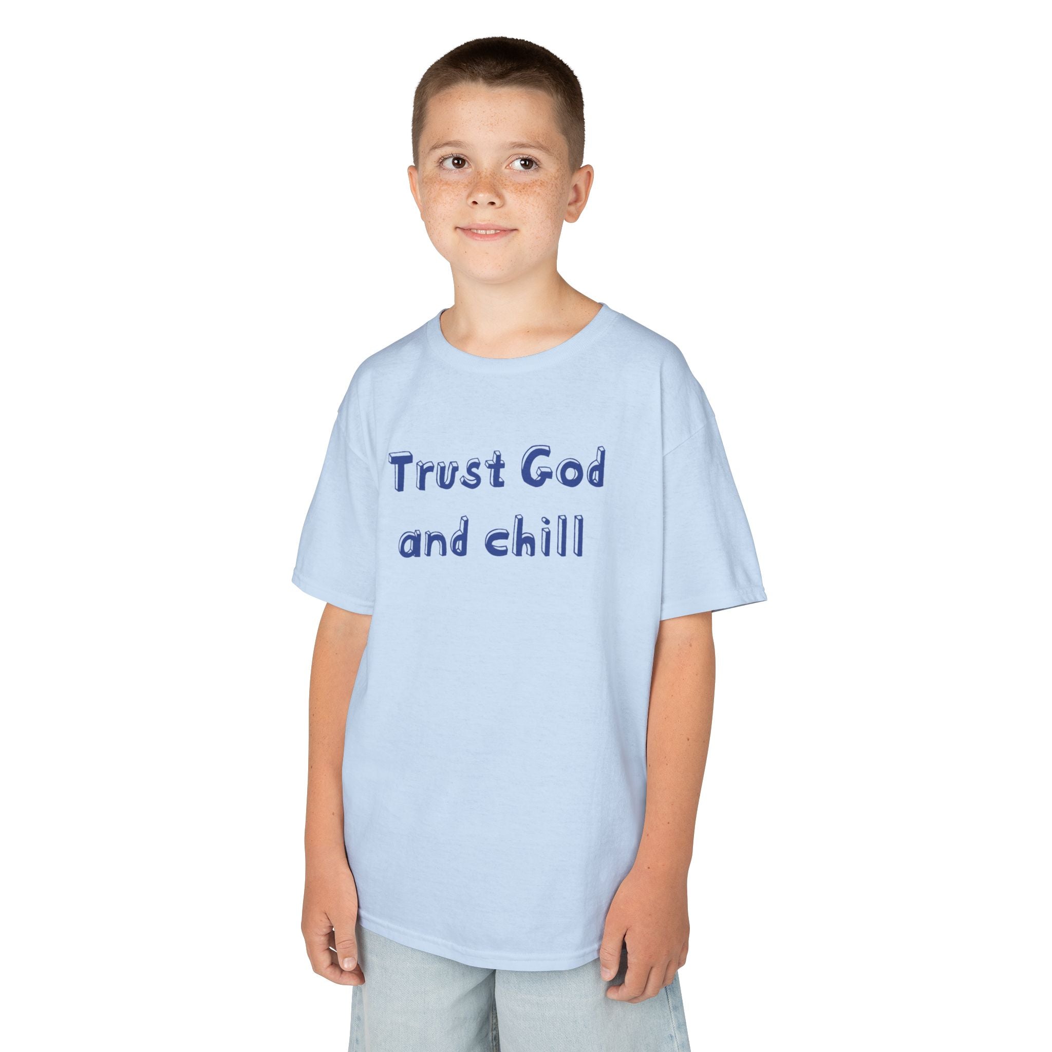 Faith Based Kids T-Shirt - Trust God and Chill | Kids clothes by atgodanddesigns
