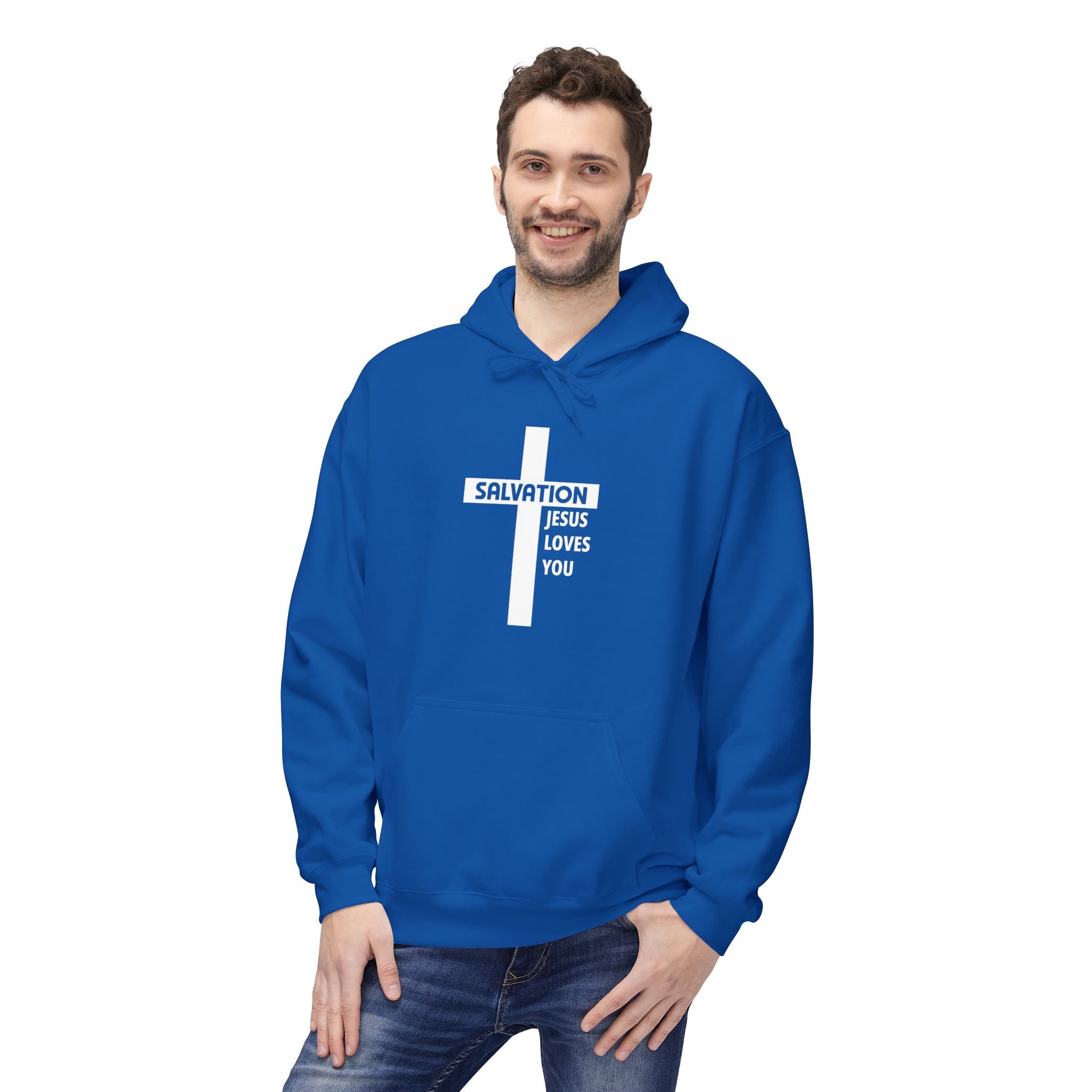 Faith Based Men's Fleece - Salvation | Hoodie by atgodanddesigns