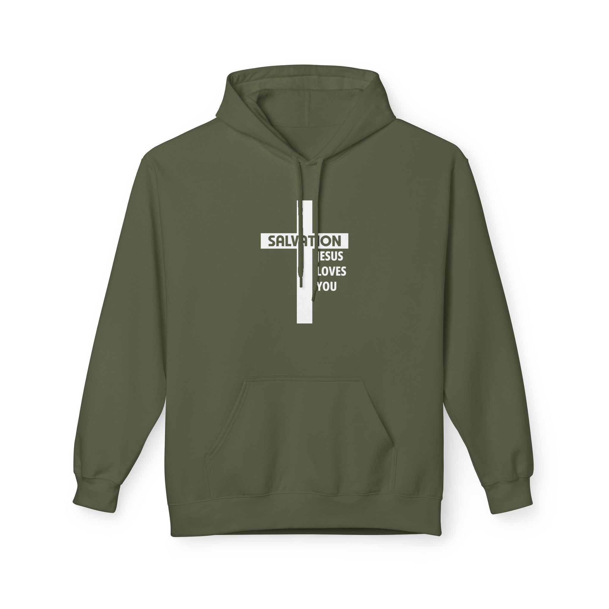 Faith Based Men's Fleece - Salvation | Hoodie by atgodanddesigns
