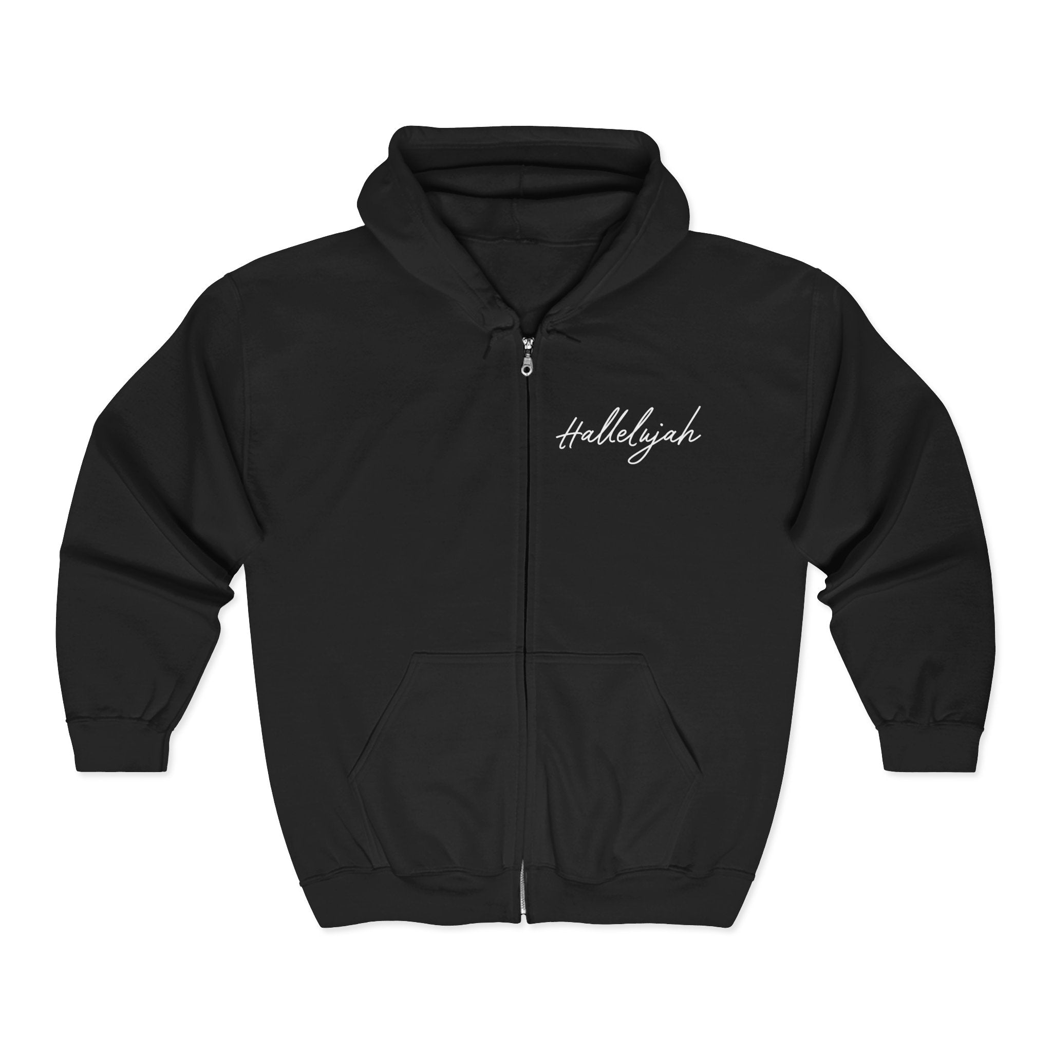 Faith Based Men's Hooded Sweatshirt - Hallelujah | Hoodie by atgodanddesigns