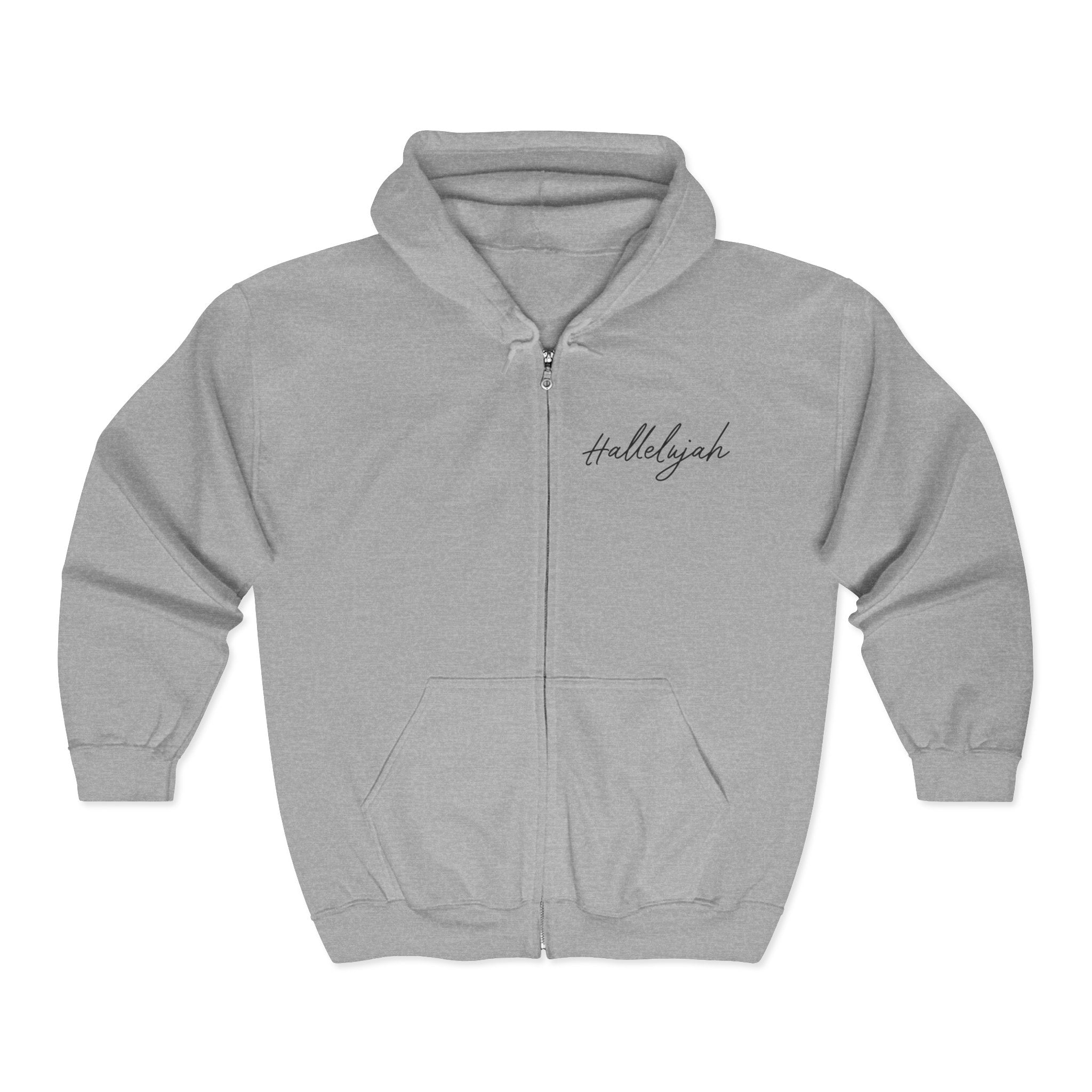 Faith Based Men's Hooded Sweatshirt - Hallelujah | Hoodie by atgodanddesigns