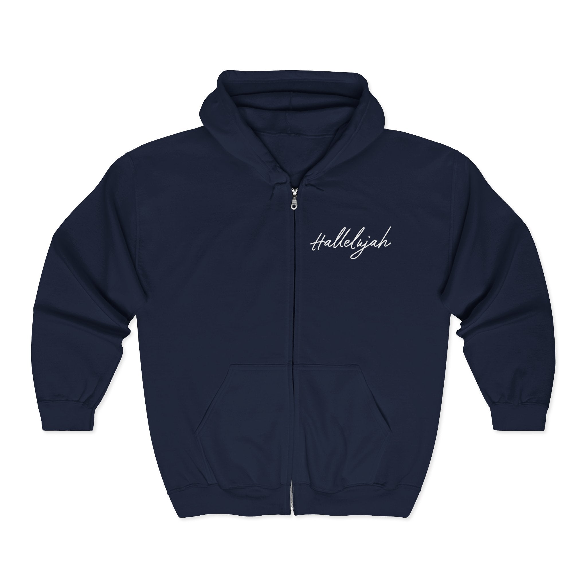 Faith Based Men's Hooded Sweatshirt - Hallelujah | Hoodie by atgodanddesigns