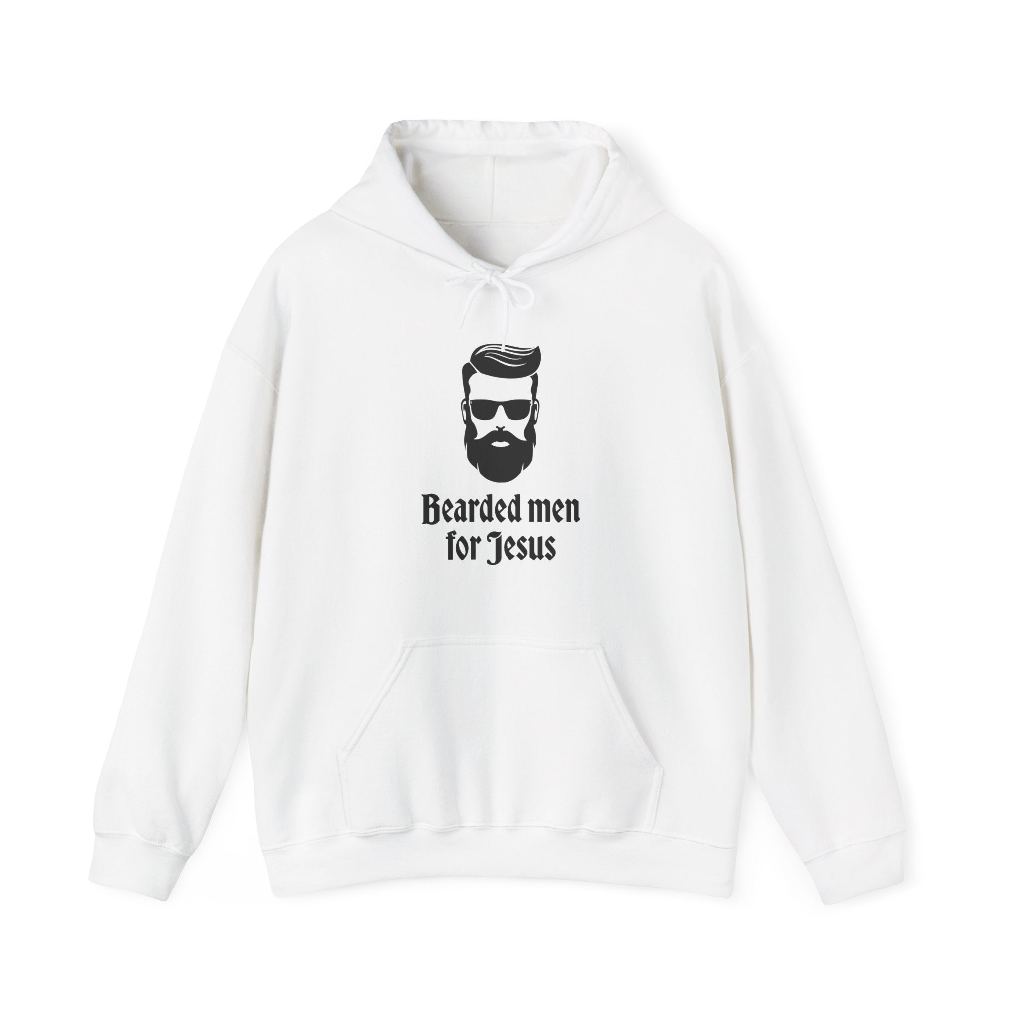 Faith Based Men's Hoodie - Bearded Men For Jesus | Hoodie by atgodanddesigns