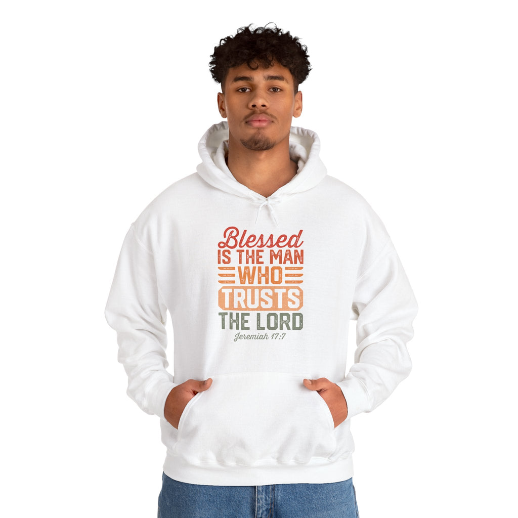 Faith Based Men's Hoodie - Blessed Is The Man | Hoodie by atgodanddesigns
