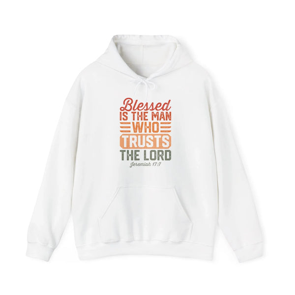 Faith Based Men's Hoodie - Blessed Is The Man | Hoodie by atgodanddesigns