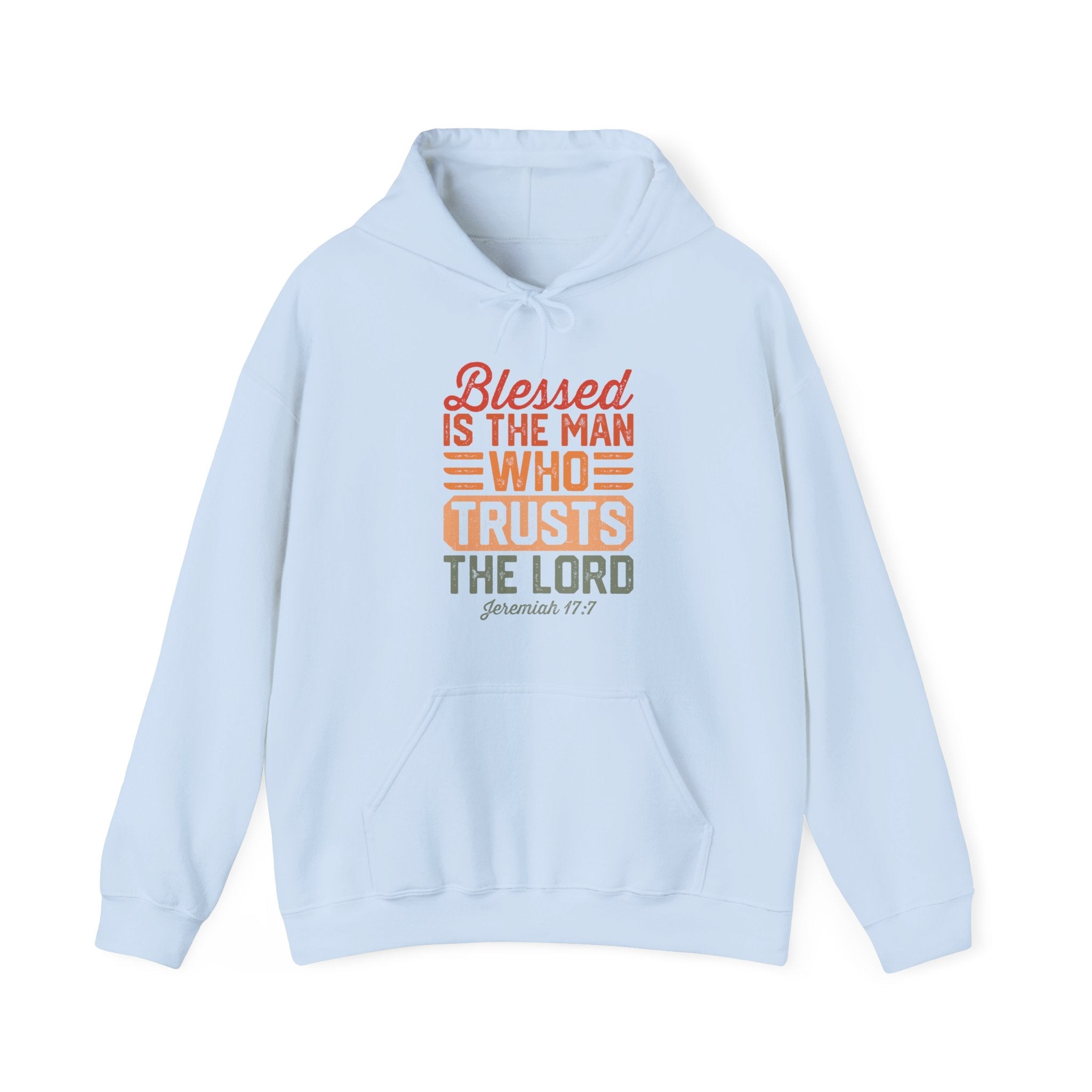 Faith Based Men's Hoodie - Blessed Is The Man | Hoodie by atgodanddesigns